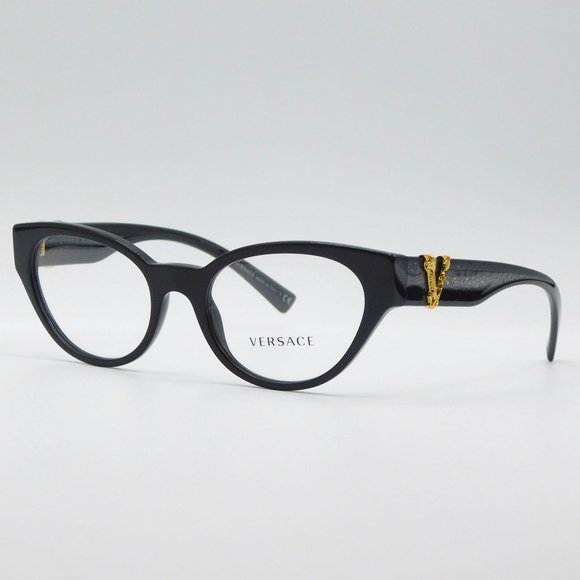 Versace Accessories - NEW VERSACE VE3282 GB1 BLACK CAT EYE WOMEN AUTHENTIC EYEGLASSES 53-19-140